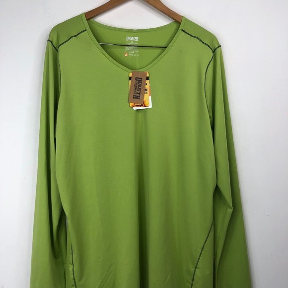 Duluth Trading Co UPF 50 Menn's SzXL Green Shunburn Long Sleeve Crew Neck Shirt - Picture 4 of 12